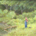 Little boy in his fishing spot